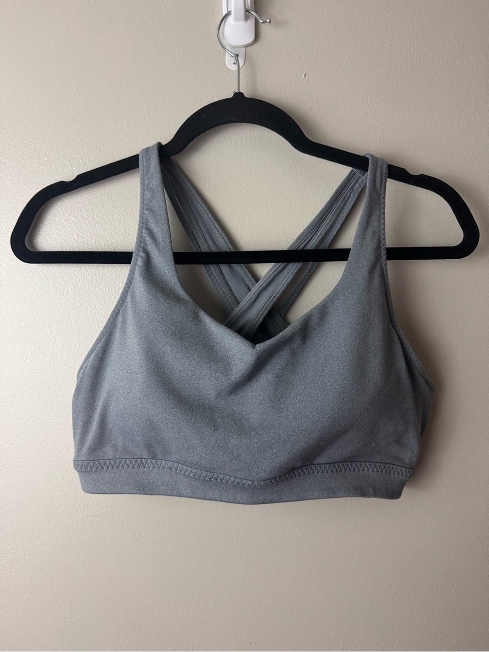 Athleta Crossback Sports Bra - Gray